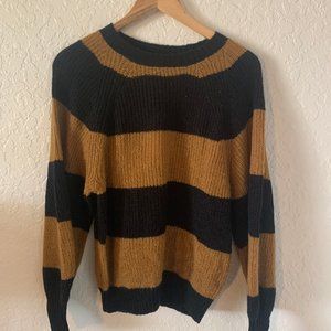 yellow and black striped sweater